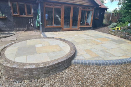 Honey Limestone Patio | Old Buckenham, Norfolk