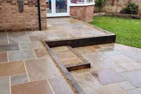 Large Raj Green Sandstone Patio