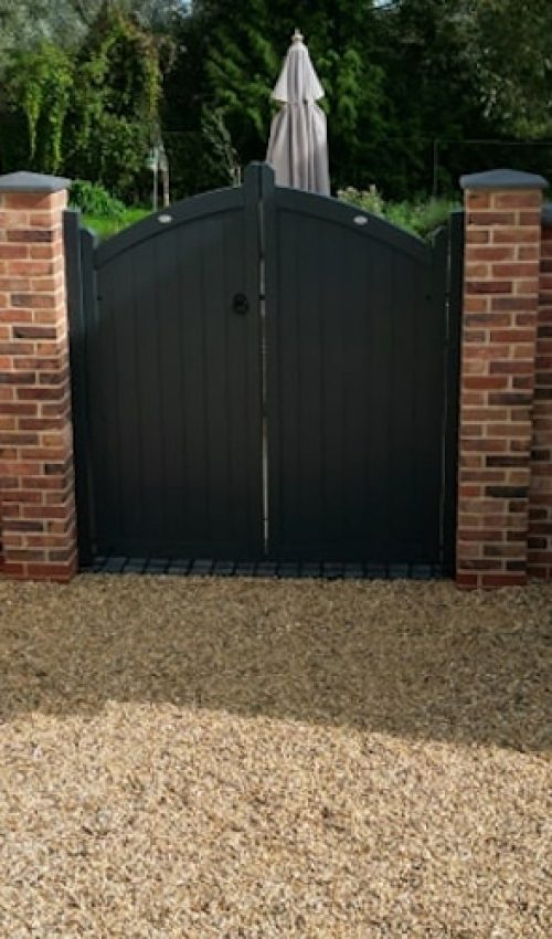 gravel by a gate in norwich norfolk