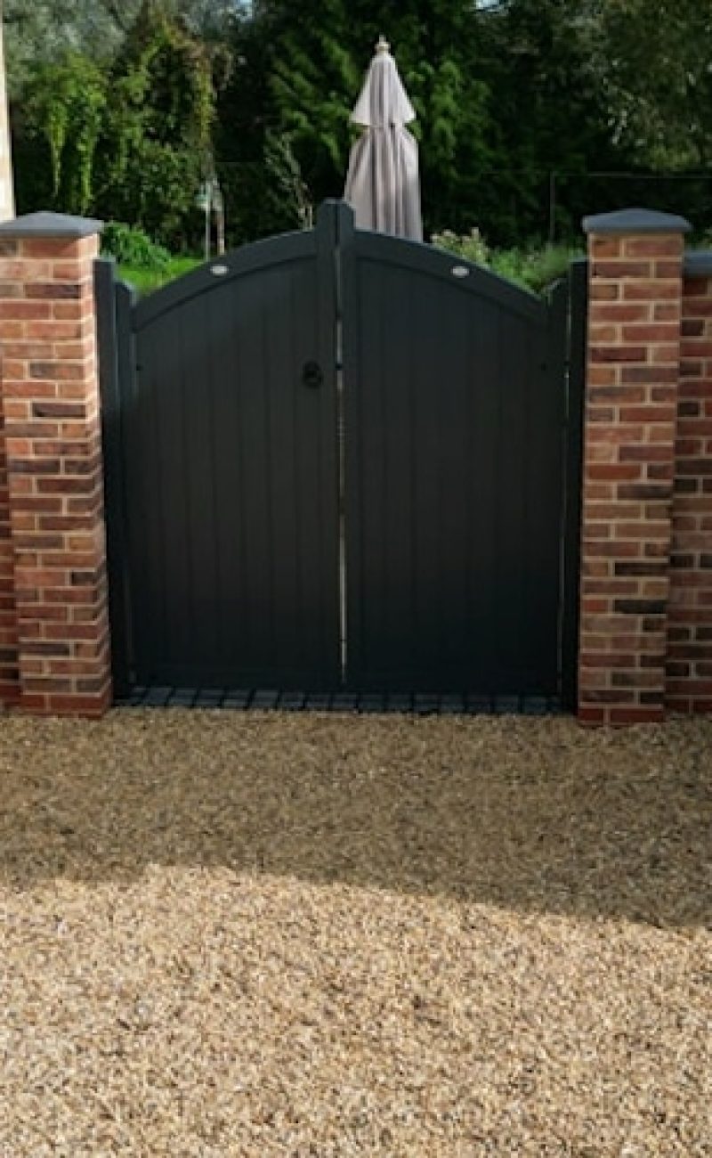 gravel by a gate in norwich norfolk