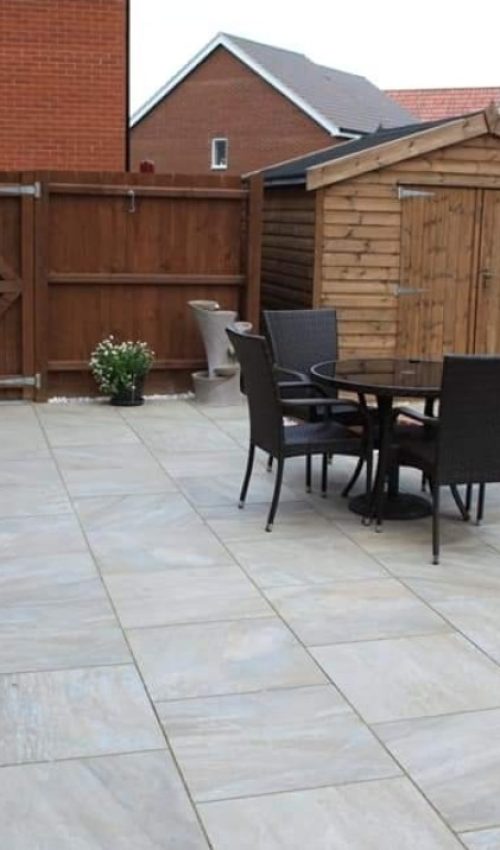 Porcelain patio installation in norwich